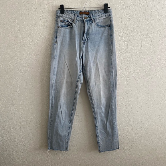 Leith - High Rise Straight Leg Light Wash Denim Jeans - Size : 26 - Picture 2 of 7